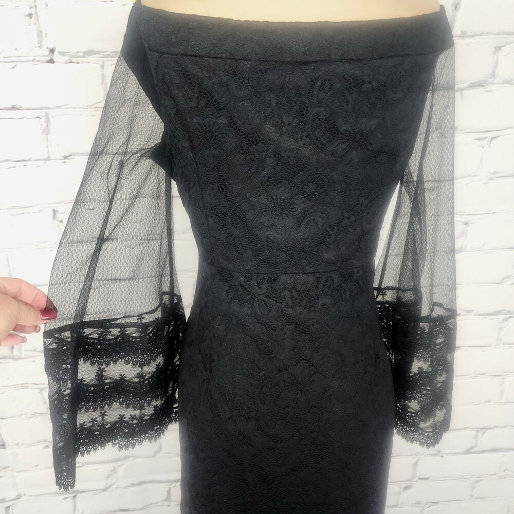 VFSHOW Dress Womens XL Maxi High Slit Witchcore Whimsygoth Vampire Romantic goth - Picture 5 of 12